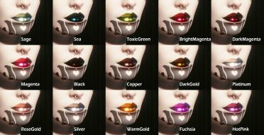 Metallic lipstick color