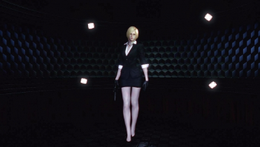 Ada blonde black suit skirt