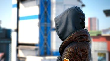 Jacket Bolero Rubber Material Hex Pattern