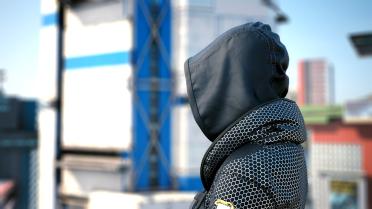 Jacket Bolero Rubber Material Hex Pattern