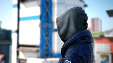 Jacket Bolero Rubber Material Hex Pattern