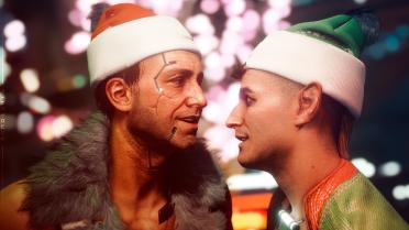 Festive hats and elf ears (MaleV)