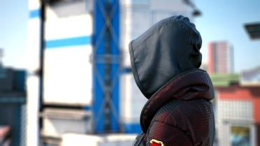 Jacket Bolero Rubber Material Hex Pattern