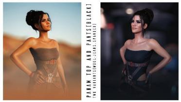 Panam Top And Pants Black with two variants