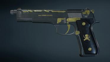 Sword Cutlass - Inlaid Gold