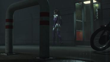 Claire - Latex Tights (Purple Bright Silver)