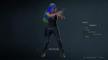 Anime Long Rainbow Hair for Claire