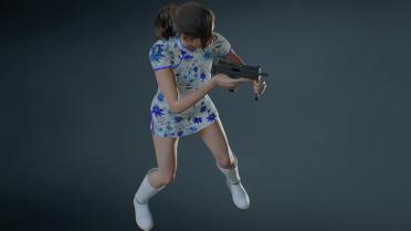Claire's Cute Chinese Cheongsam (Blue and White Style)