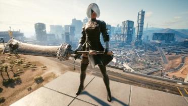 Yorha 2b Costume - Hair - Weapon