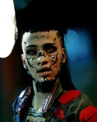 V's facial animation