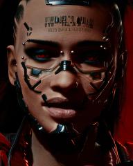 V's facial animation