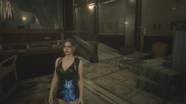 Ada & Claire Black and Blue Mini Skirt