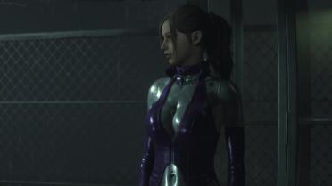 Claire - Latex Tights (Purple Bright Silver)