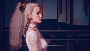 Johnson' s Stuff White Wedding Collection for Female V - Dress - Veil - Gloves - Shoes - Lingerie