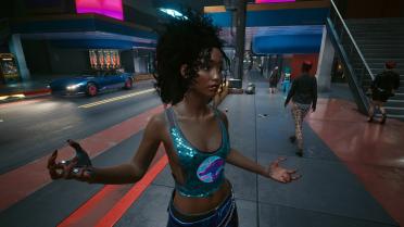 Female V with Big Ponytail