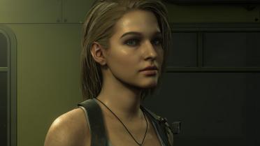 Jill's long blonde hair