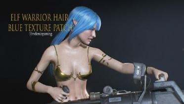 Elf Warrior Hair Blue Texture Patch