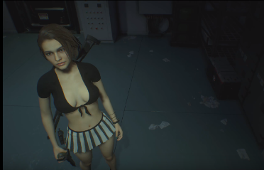 RE3R Jill College Student Dark Clothes