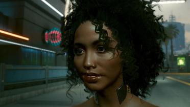 Female V with Big Ponytail