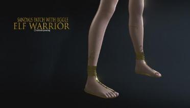 Elf Warrior Sandal Patch with Jiggle