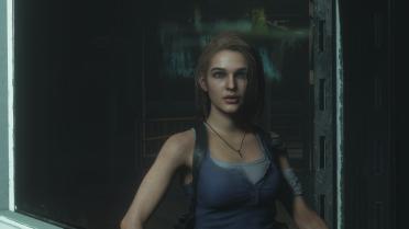 Jill's long blonde hair