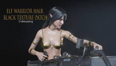 Elf Warrior Hair Black Texture Patch