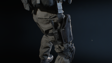 Black combat knife handle