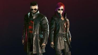 Black Durable Synthetic Biker Coat