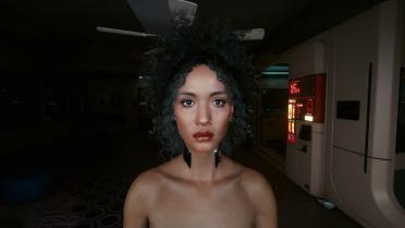 Female V with Big Ponytail