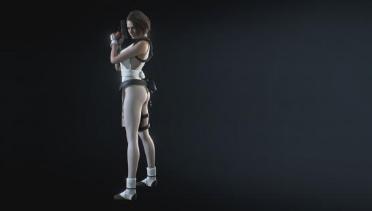 Resident Evil 3 Remake Dark Jill Fire Dance White Silk Arms Welfare Meal