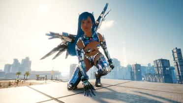 Taimanin Murasaki Costume - Wings - Hair