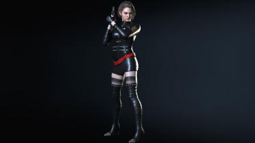 Jill Black Boots Bodysuit Skirt