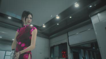 Ada & Claire pink pattern cheongsam