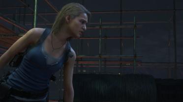 Jill's long blonde hair