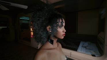 Female V with Big Ponytail