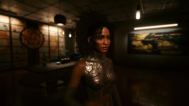 Female V with Big Ponytail