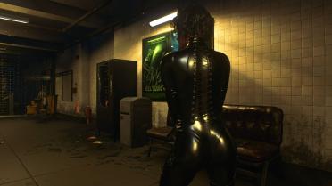 Jill - Latex Bodysuit (Jet Black)