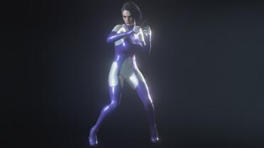 Jill Latex Bodysuit - Ultraviolet Addon