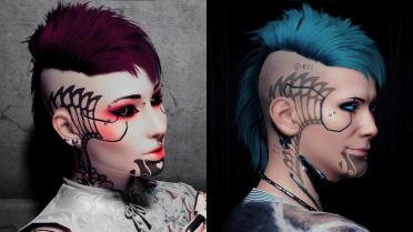 Short Messy Hair - Side Shaved (Fem - Male V)