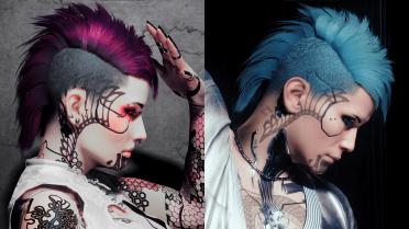 Short Messy Hair - Side Shaved (Fem - Male V)