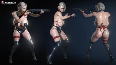 Jill Milkmaid - Black XXL