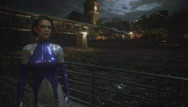 Jill Latex Bodysuit - Ultraviolet Addon