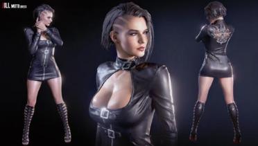 Jill Moto Dress - No Tattoo Patches