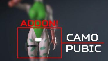 Cammy Camo Black PH (Pubic Hair)