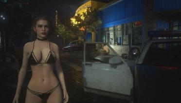 Jill Hot bikini Latex Black (Patch)