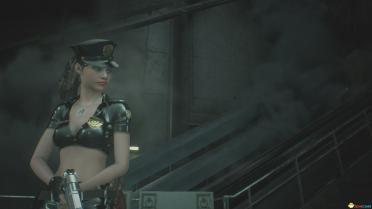 Ada & Claire Black Leather Cap Astringent Patrolman