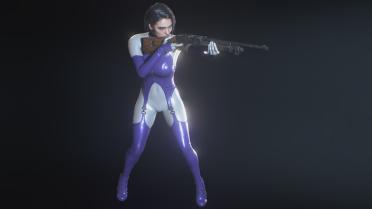 Jill Latex Bodysuit - Ultraviolet Addon