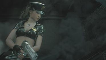 Ada & Claire Black Leather Cap Astringent Patrolman