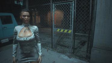 Jill Moto Dress - White Patch