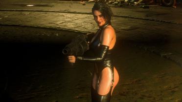 Jill Latex Bodysuit Open Zips Addon
